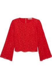 Alice   Olivia   Pasha corded lace top at Net A Porter